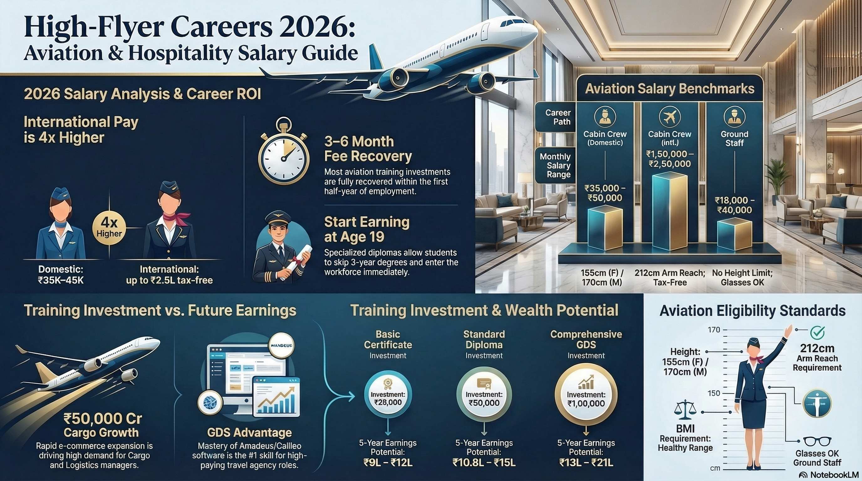 Airline Ticketing and Reservation Course Fees 2026: Complete Investment & ROI Guide - Ground Staff career guide from Wings Institute Vadodara Gujarat